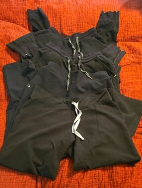 4 Xs Blk Scrub Bottoms